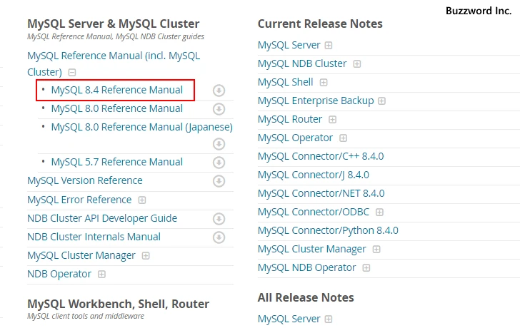 各バージョンのドキュメントを参照する(6)