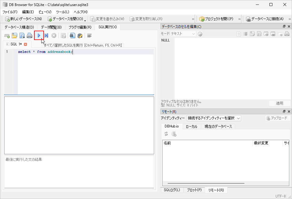 SQL文を実行する(5)