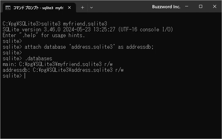 接続中のデータベースに関する情報(4)